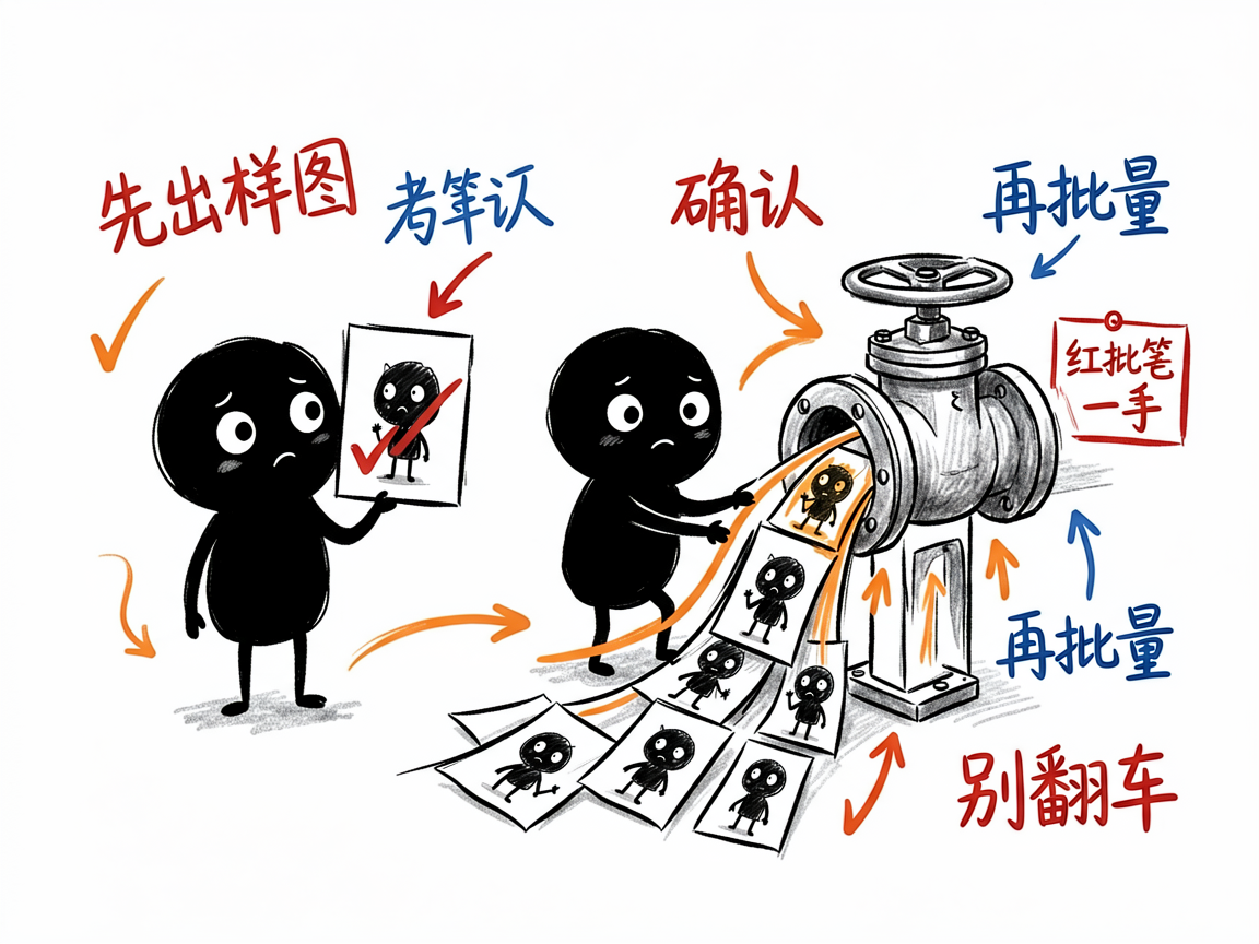 配图:先出样图再批量