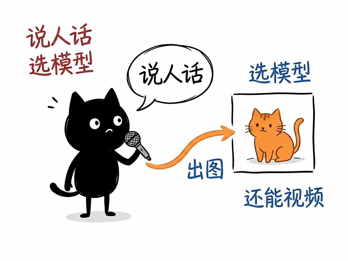配图：一句话生成图片视频语音