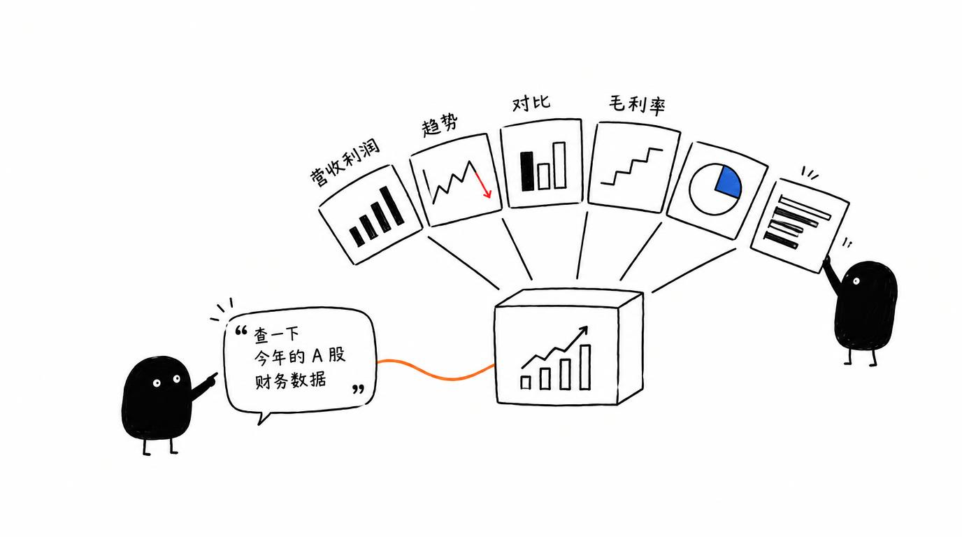 说句话，自动查 A 股数据画图表