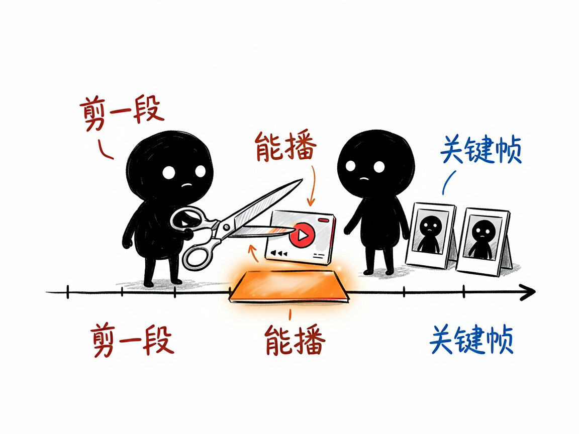 配图：自动剪出可播放片段
