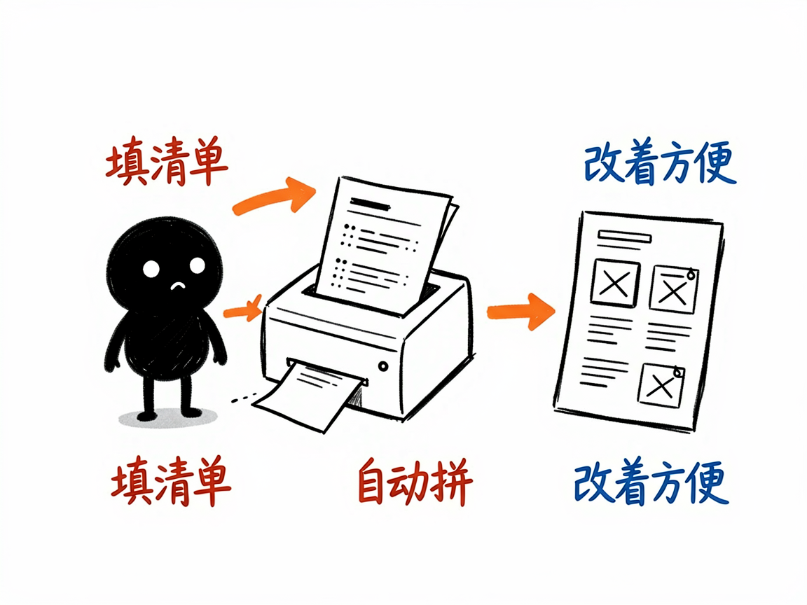 配图：填好课程清单自动拼出课件