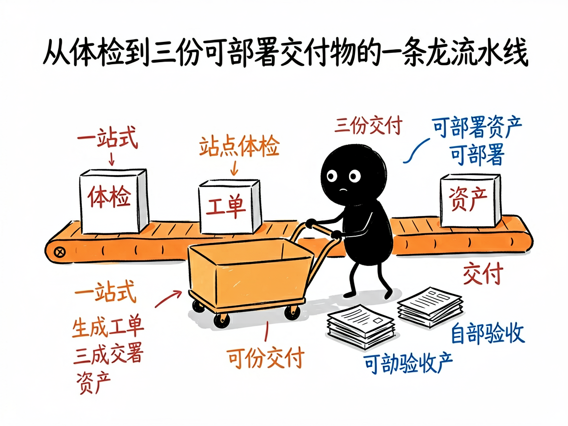 配图：从体检到三份交付物的一条龙