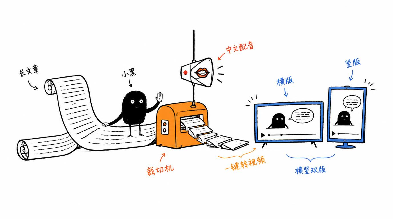 丢一篇文章，AI 一键出中文短视频