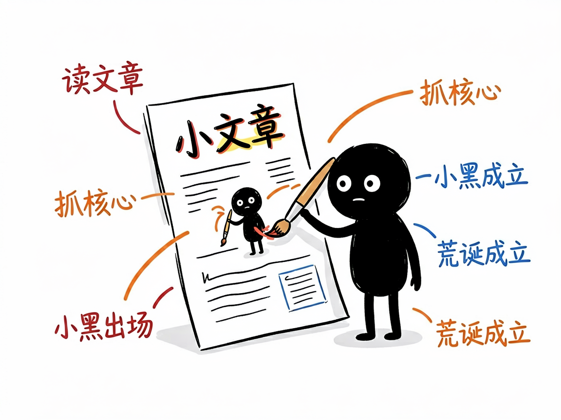 文章写好了却愁配图？让"小黑"把你的观点画成清爽怪诞的手绘图