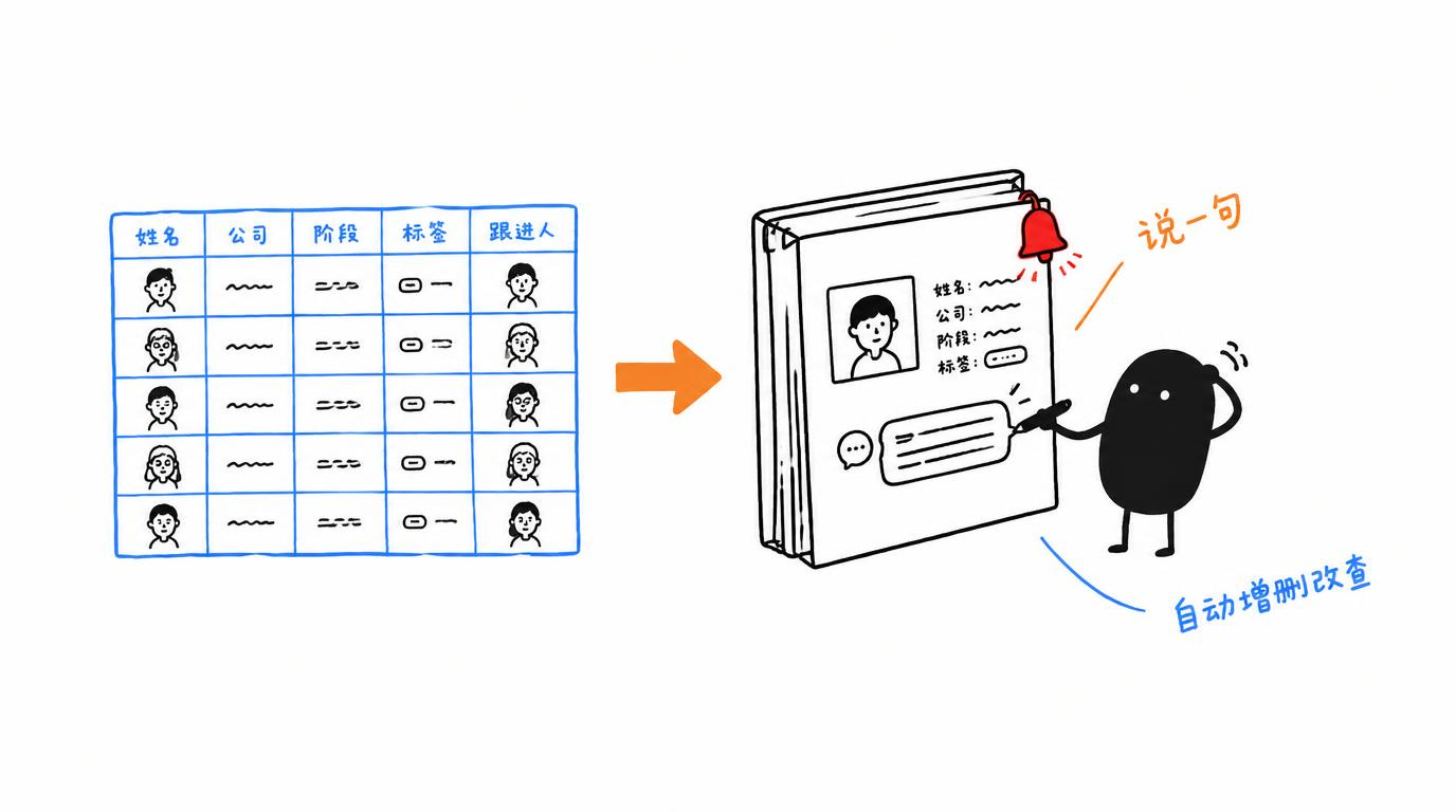 把飞书多维表格变成会聊天的 CRM