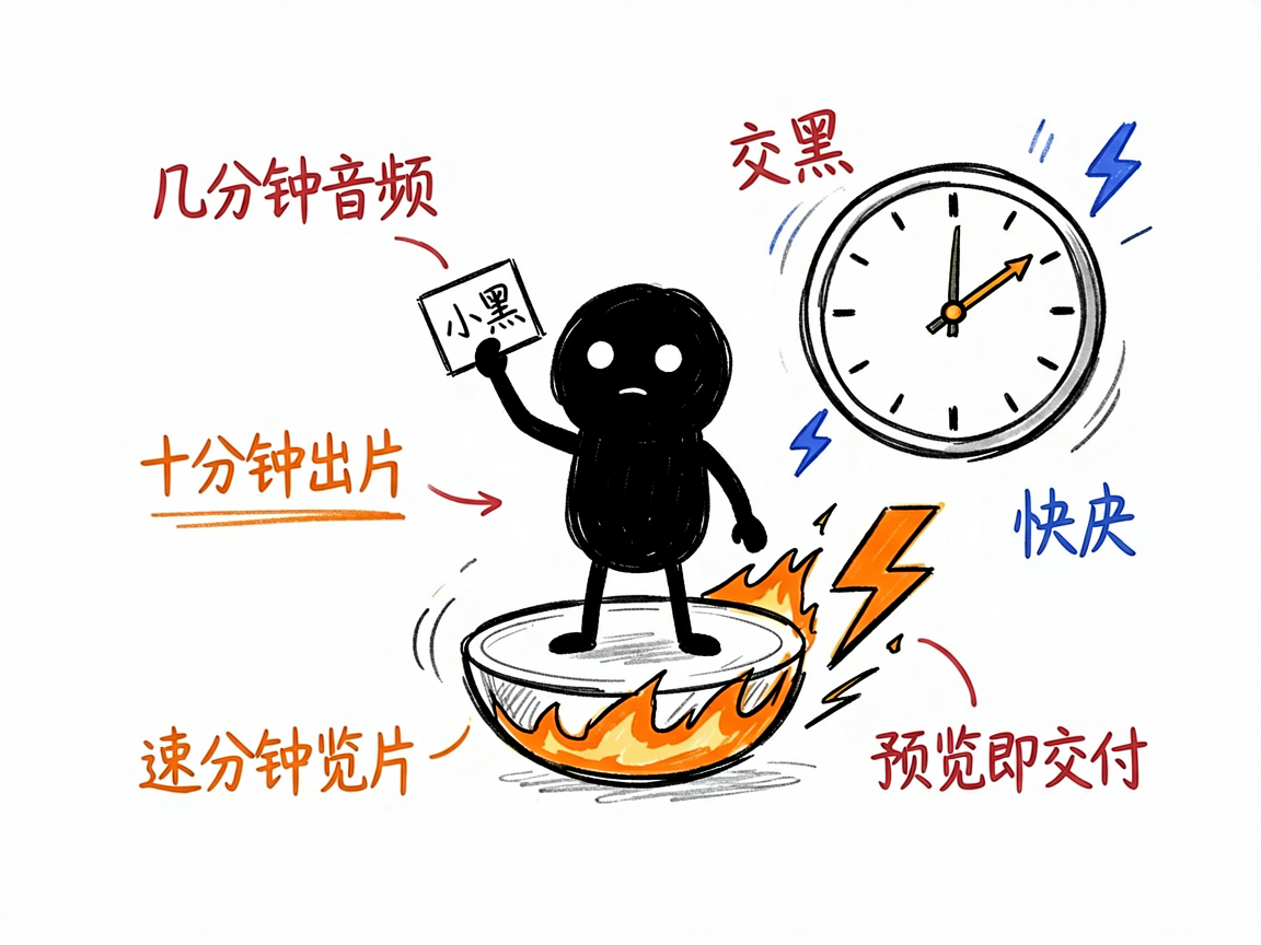 配图：主打快，预览片即交付
