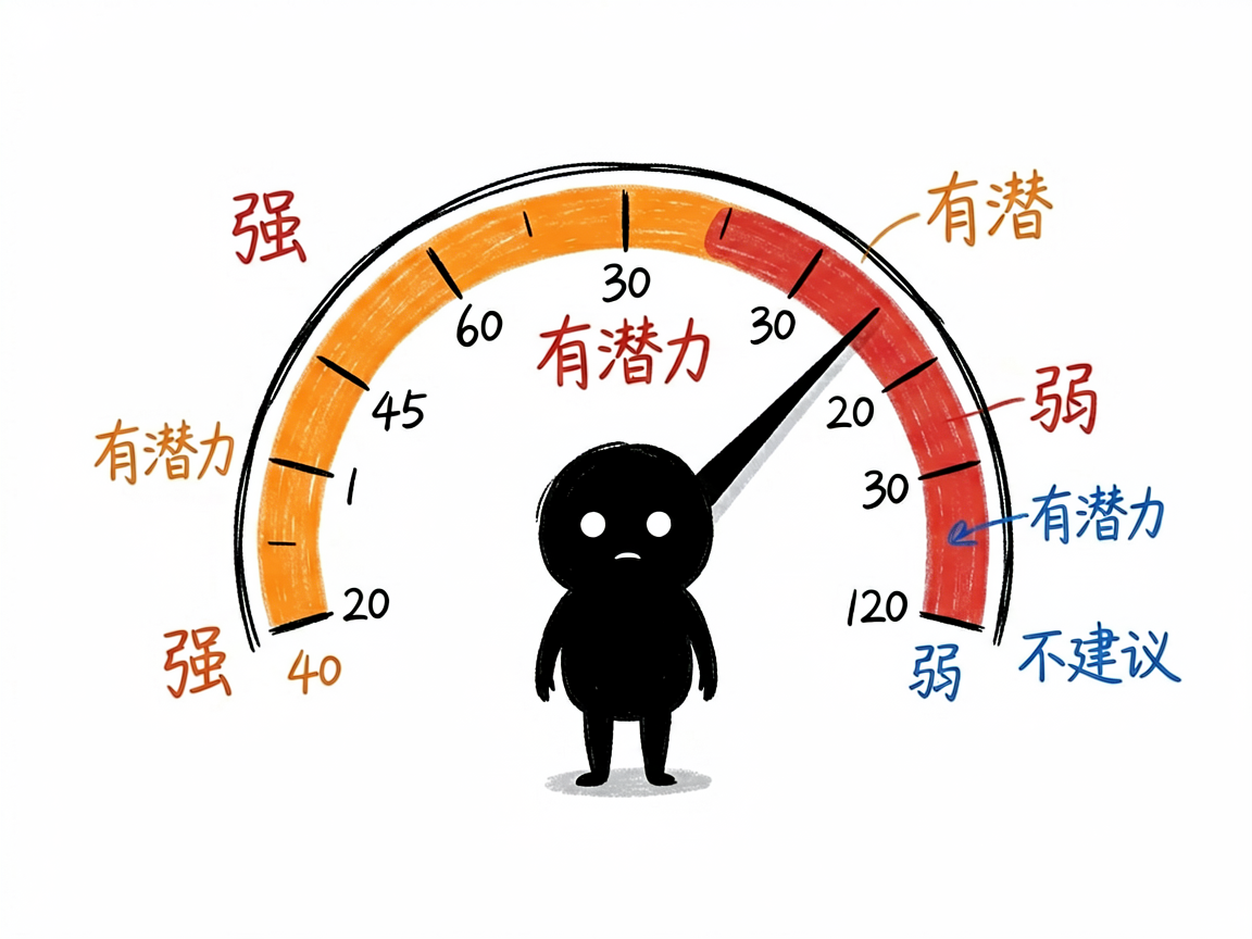 配图:小黑看0-100评分仪表盘,一眼懂值不值得做