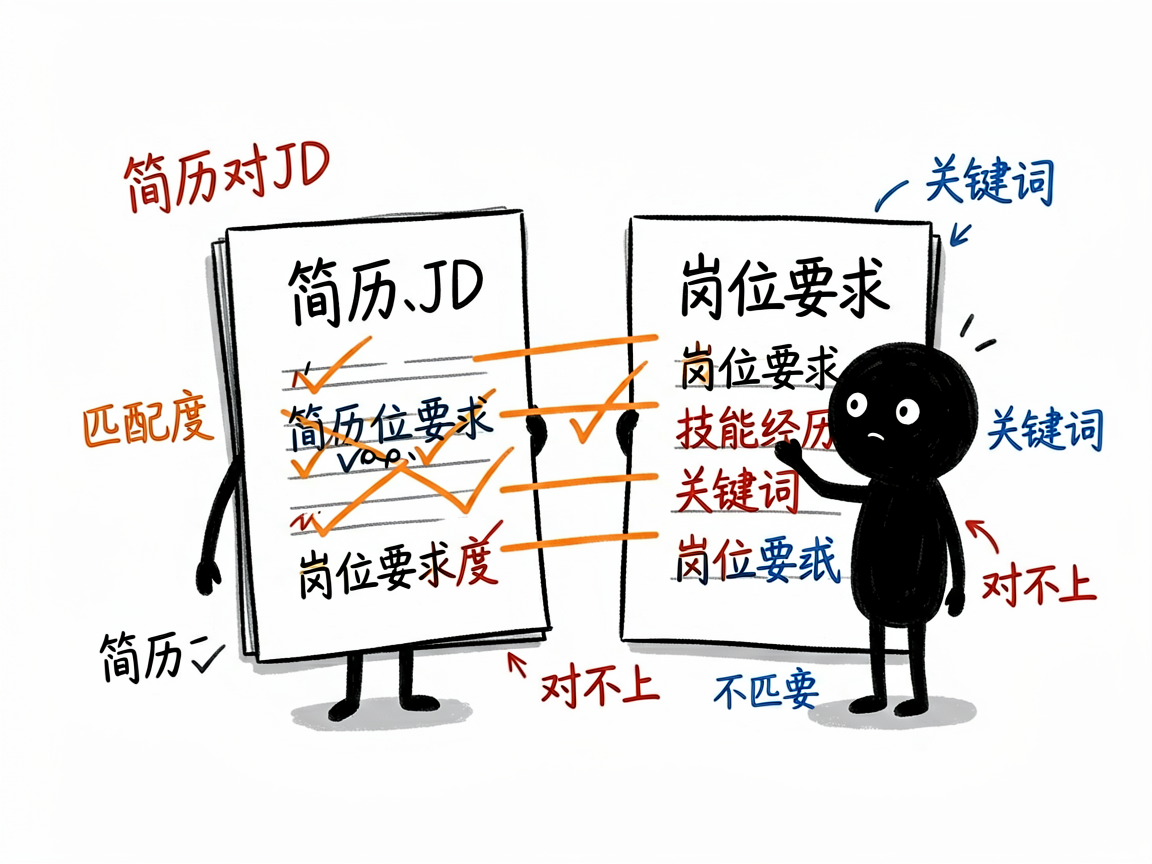 配图:简历与目标岗位逐条比对